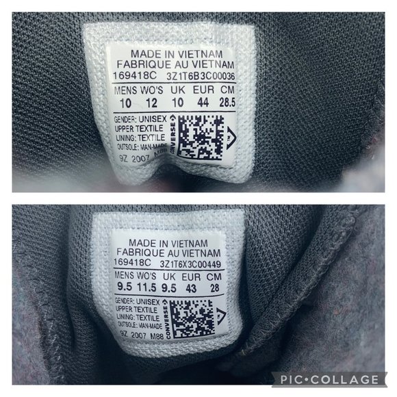 Converse Mens CTAS Crater Hi Canvas Renew 169418C Black/Dark Grey/Light Grey - Picture 3 of 11